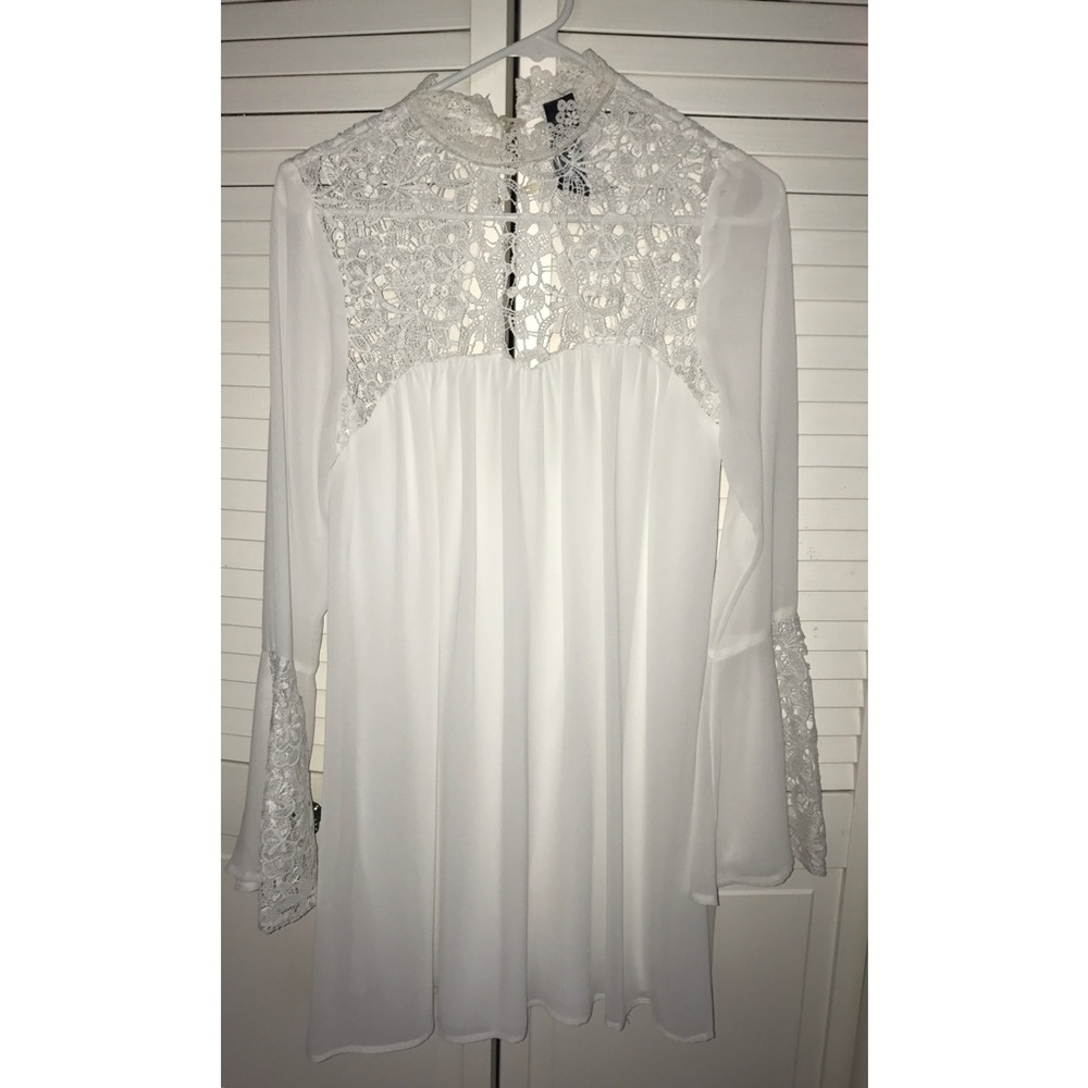 white lace dress